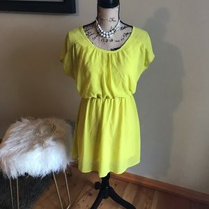 Bright yellow dress